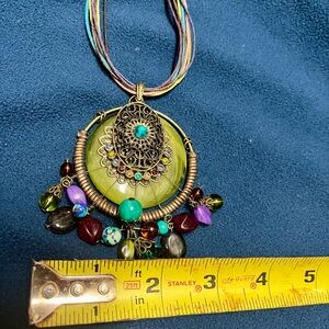 Bohemian Multicolor Pendant Necklace